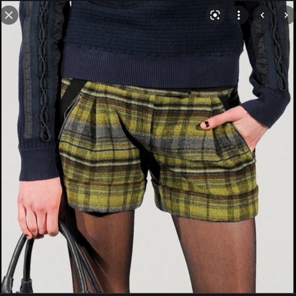 L.A.M.B. Pants - L.A.M.B. Tartan Plaid Wool blend Shorts